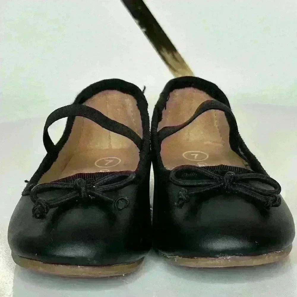 Cat and Jack Black Flat Ballet Girl's Slip -On Shoes (SH34)